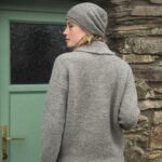 Fisherman out of Ireland Shawl Collar Cardie Tuck Baby Alpaca Smoke - La Vie en Rose Damesmode Enkhuizen