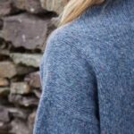 Fisherman out of Ireland Slouchy Funnel Neck Jumper Merino Cashmere Blue Smoke - La Vie en Rose Damesmode Enkhuizen