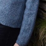Fisherman out of Ireland Slouchy Funnel Neck Jumper Merino Cashmere Blue Smoke - La Vie en Rose Damesmode Enkhuizen