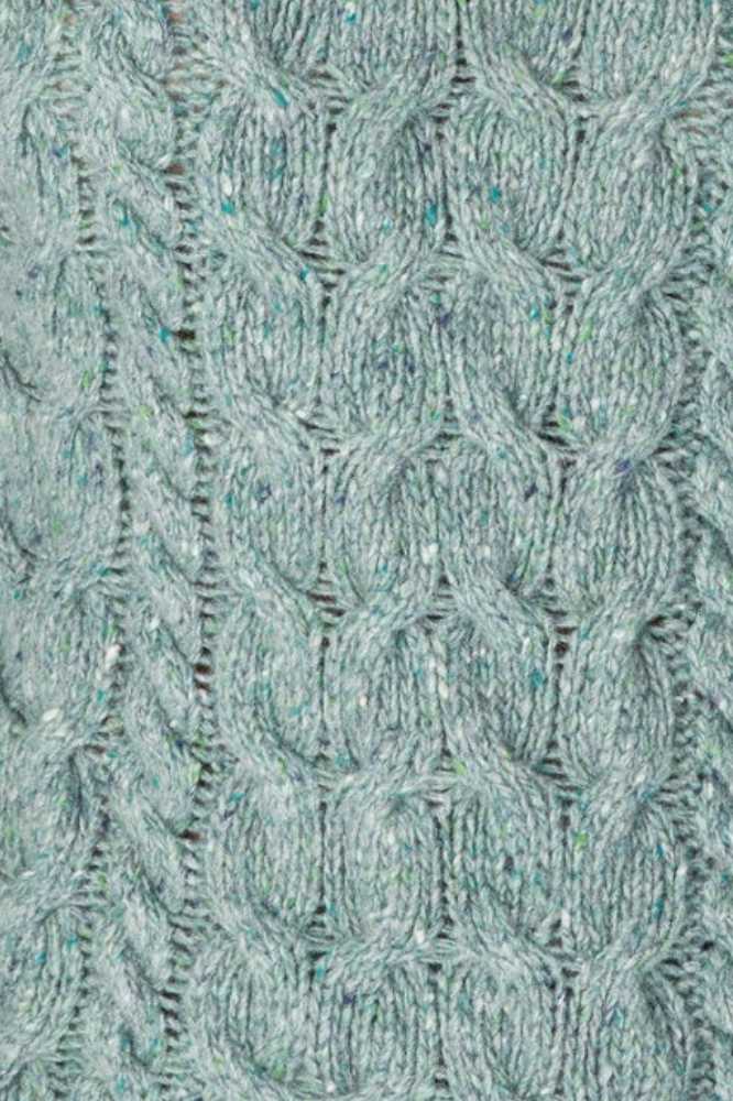 Irelands Eye Horseshoe Cable V Neck Ocean Mist - La Vie en Rose Damesmode