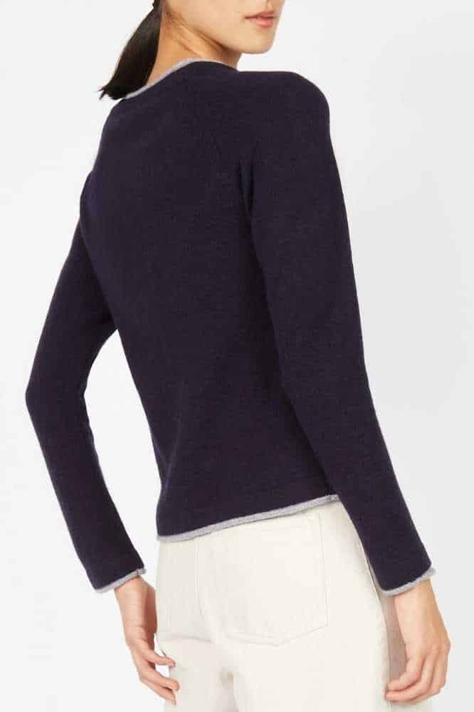 IrelandsEye Knitwear Killiney Cardigan Navy - La Vie en Rose Damesmode