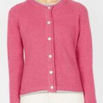 IrelandsEye Knitwear Killiney Cardigan Rose Pink - La Vie en Rose Damesmode