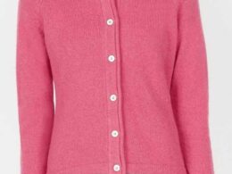 IrelandsEye Knitwear Killiney Cardigan Rose Pink - La Vie en Rose Damesmode