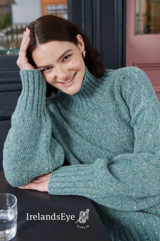 IrelandsEye The Paige Polo Neck Ocean Mist - La Vie en Rose Damesmode