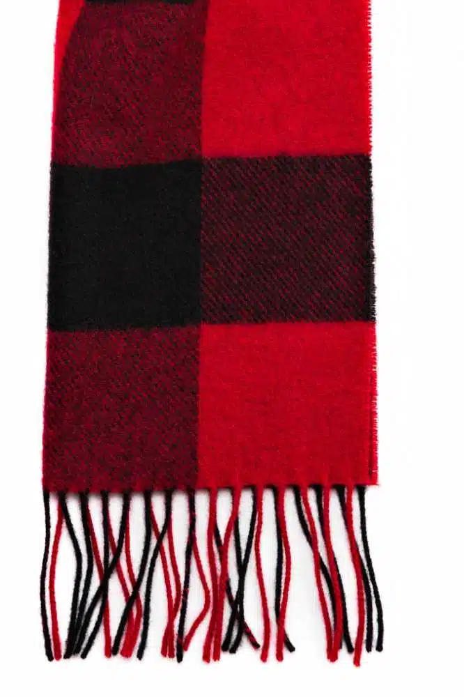 John Hanly Irish Wool Scarf Mediium 568 Red Buffalo - La Vie en Rose Damesmode