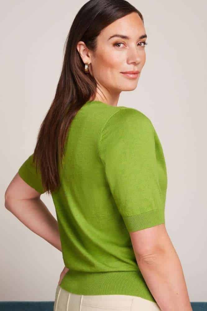 King Louie Agnes V Top Cocoon Dark Citron - La Vie en Rose Damesmode