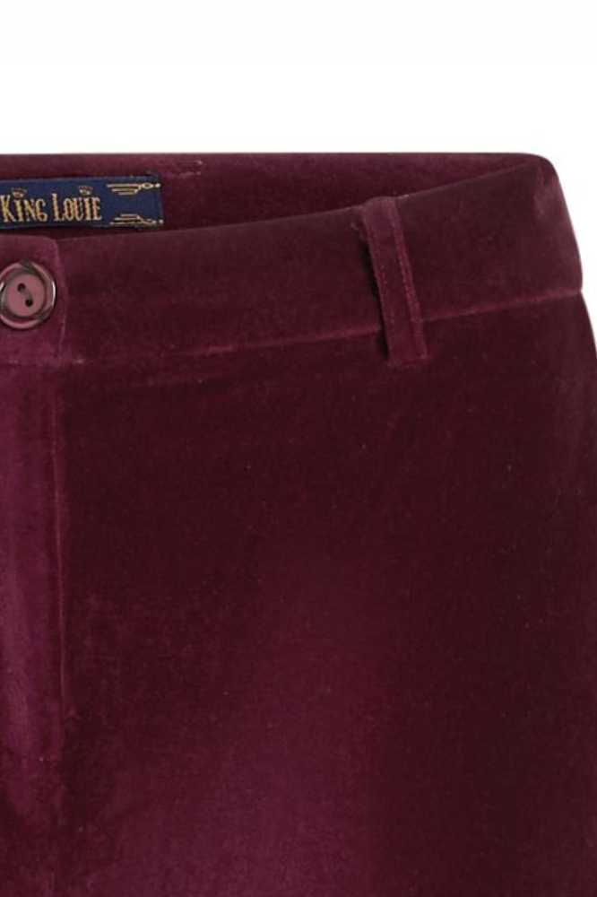 King Louie Ann Pants Fargo Carbernet Red - La Vie en Rose Damesmode