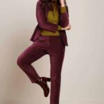 King Louie Ann Pants Fargo Carbernet Red - La Vie en Rose Damesmode