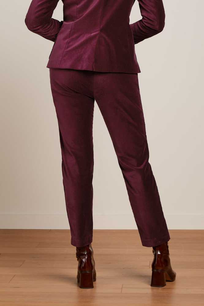 King Louie Ann Pants Fargo Carbernet Red - La Vie en Rose Damesmode