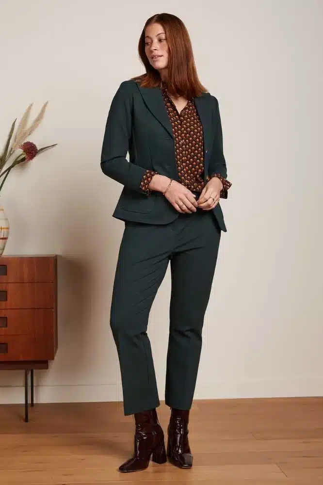 King Louie Bibi Blazer Uni Rodeo Sycamore Green - La Vie en Rose Damesmode