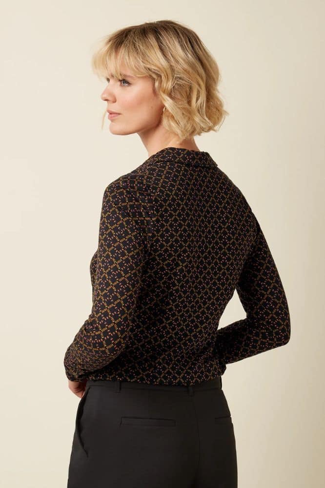 King Louie Blouse Dynamo Black - La Vie en Rose Damesmode