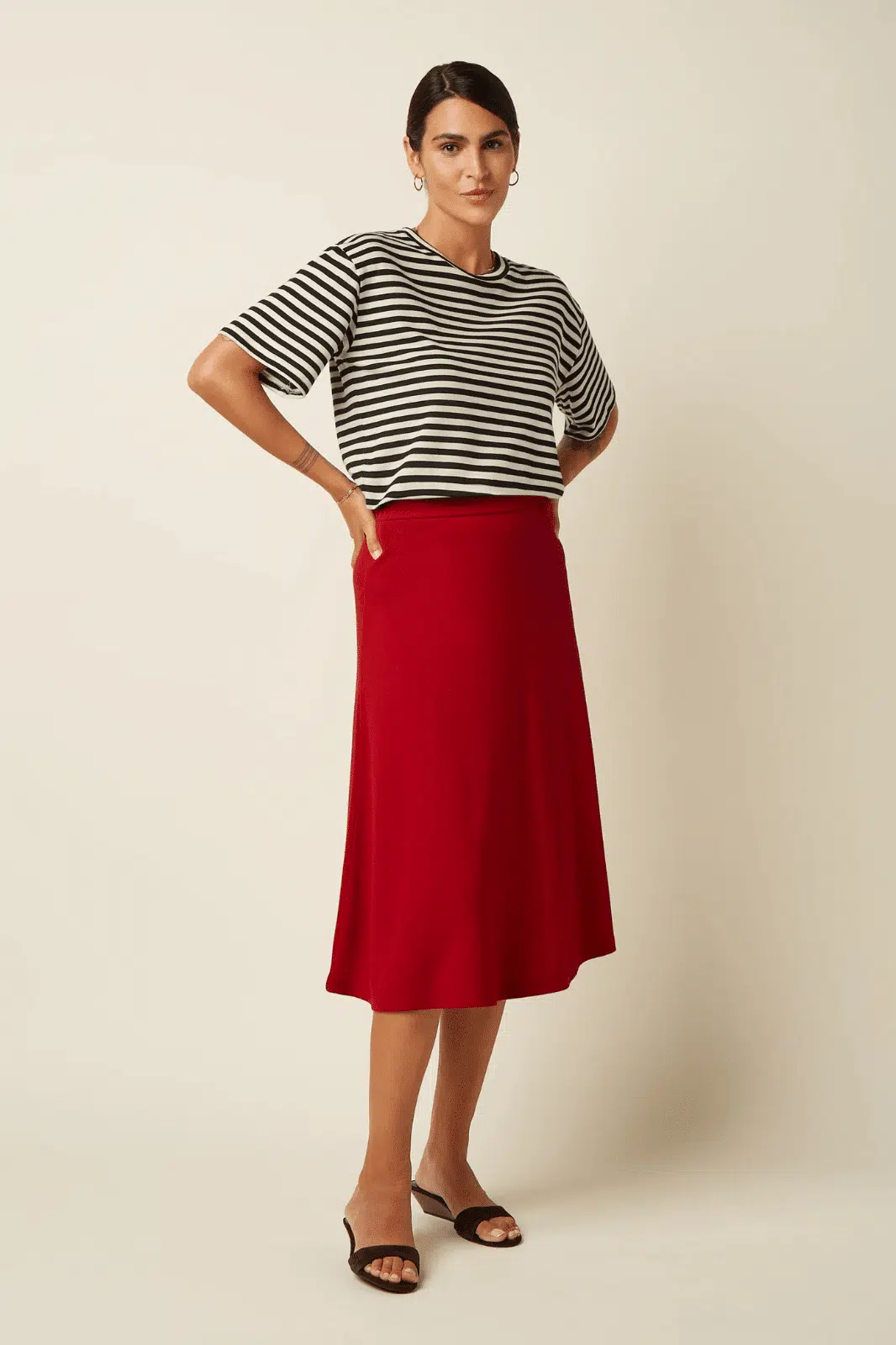 King Louie Boxy Top Chopito Stripe - La Vie en Rose Damesmode