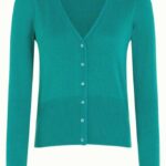 King Louie Cardi V Cocoon Dark Aqua - La Vie en Rose Damesmode