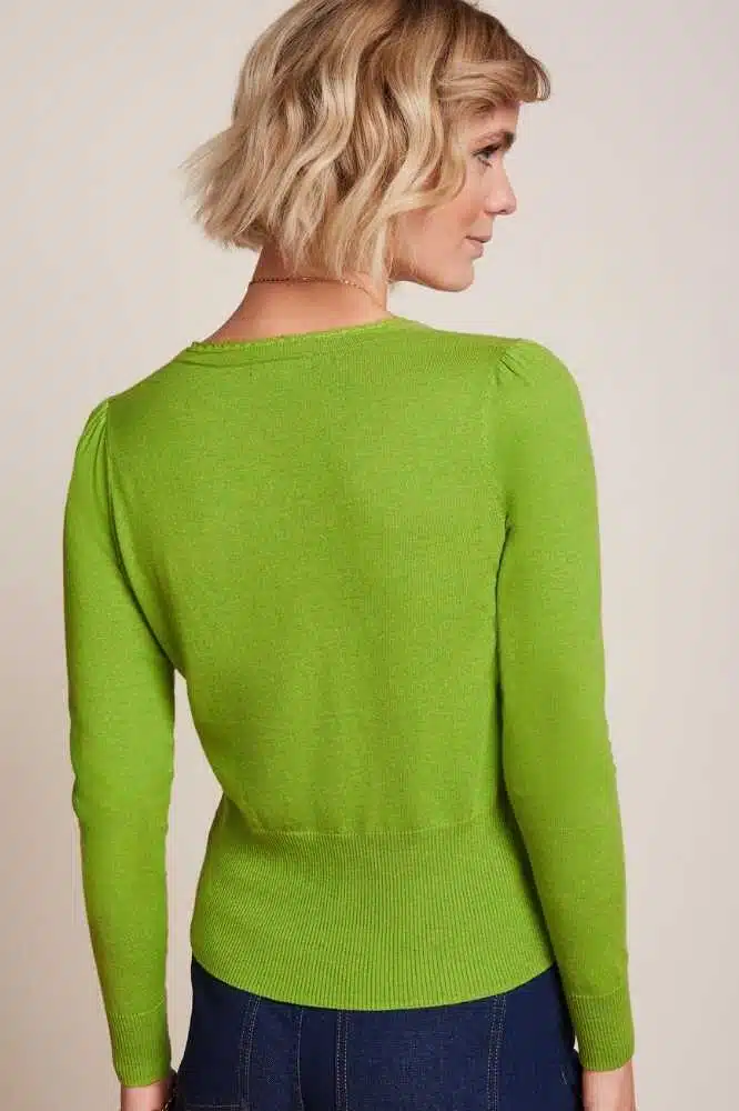 King Louie Cardi V Cocoon Dark Citron - La Vie en Rose Damesmode