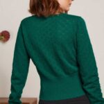 King Louie Cardi V Heart Ajour BCI Peacock Green - La Vie en Rose Damesmode