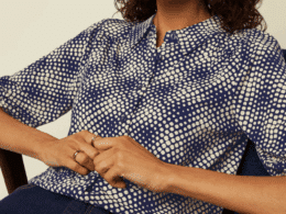 King Louie Carina Blouse Haven Beacon Blue