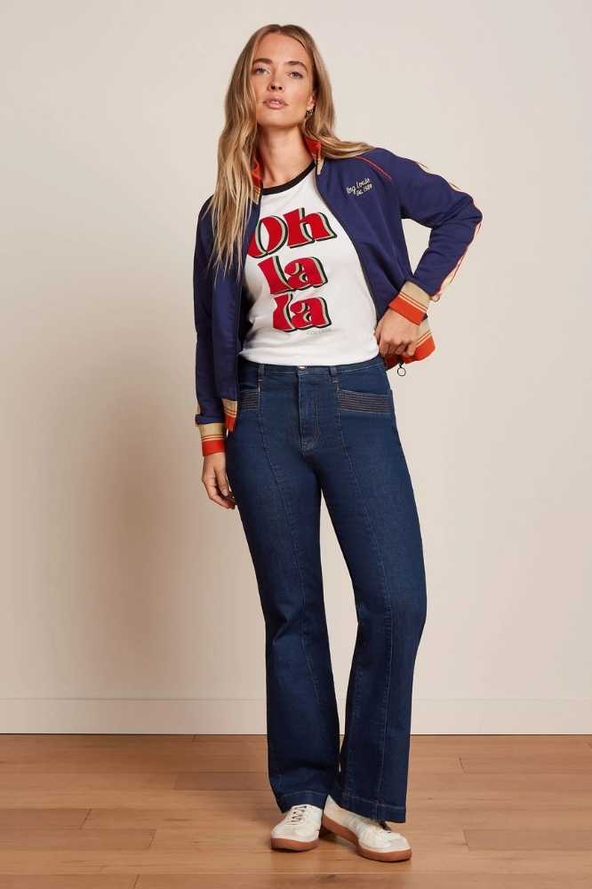 King Louie Chris Pants Onyx Denim Deep Blue - La Vie en Rose Damesmode