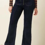 King Louie Chris Zip Pants Walker Denim GOTS Indigo Blue - La Vie en Rose Damesmode