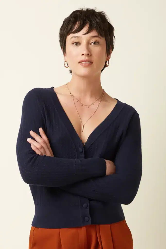 King Louie Deep V Cardi Cedar Blue 09907413_1 (2)