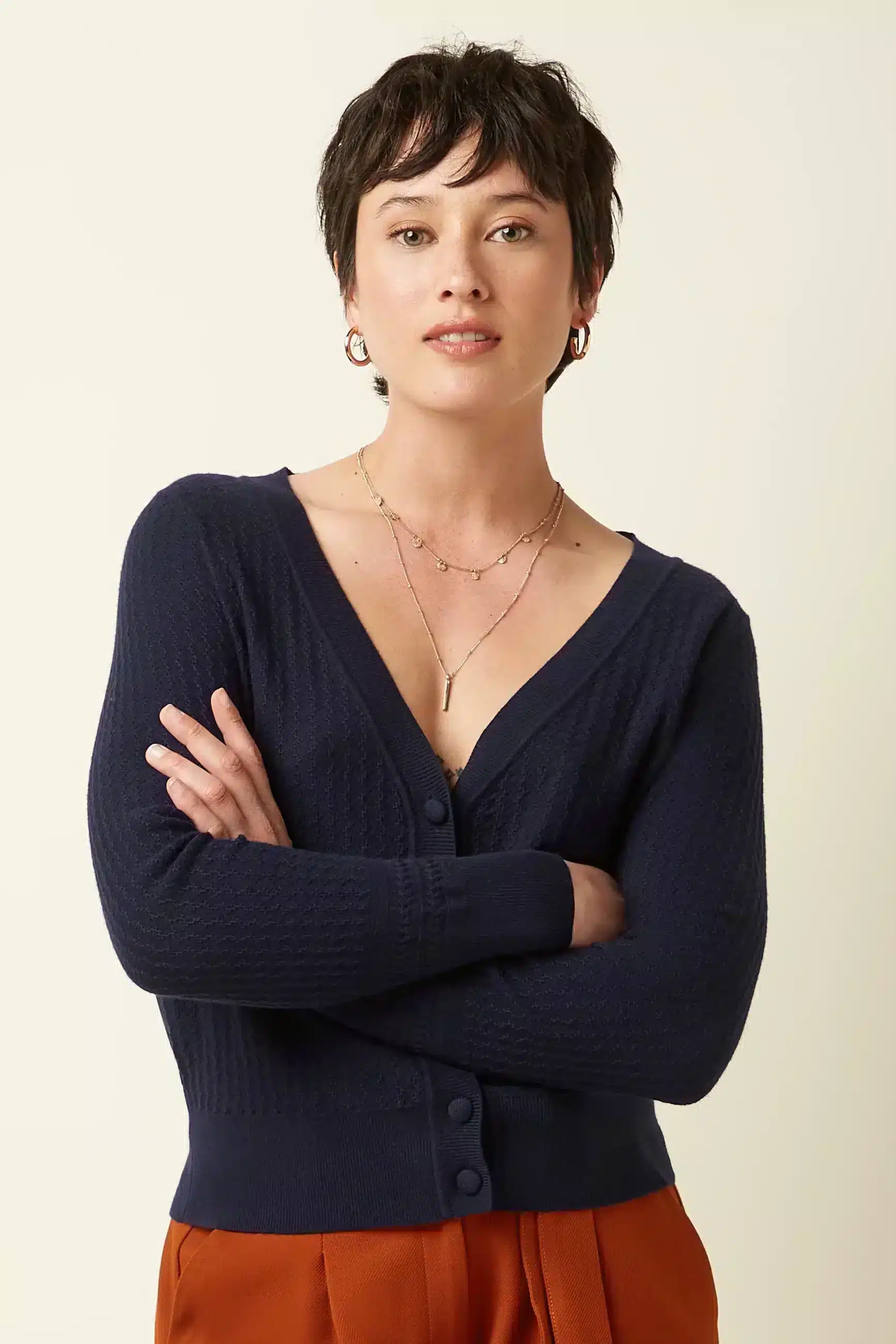 King Louie Deep V Cardi Cedar Blue 09907413_1 (2)