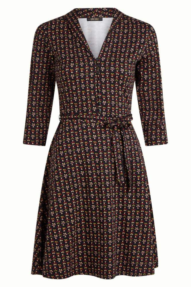 King Louie Emmy Dress Jangle Black - La Vie en Rose Damesmode (1)