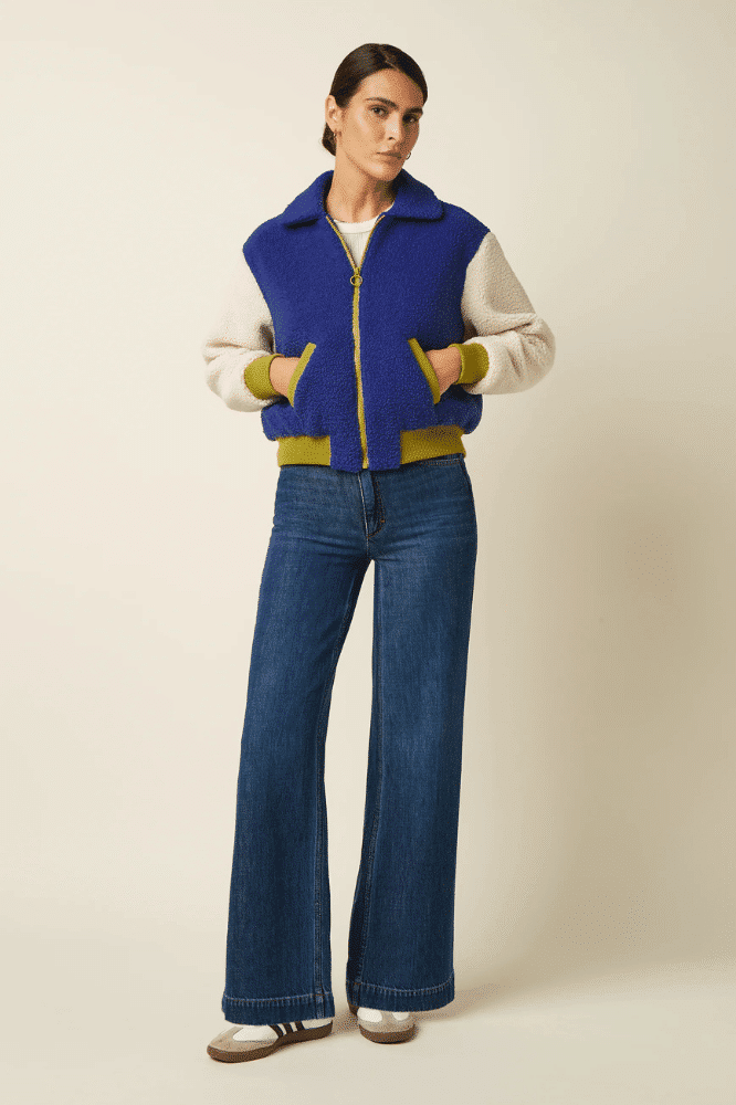 King Louie Fay Jacket Teddy Bluing - La Vie en Rose Damesmode