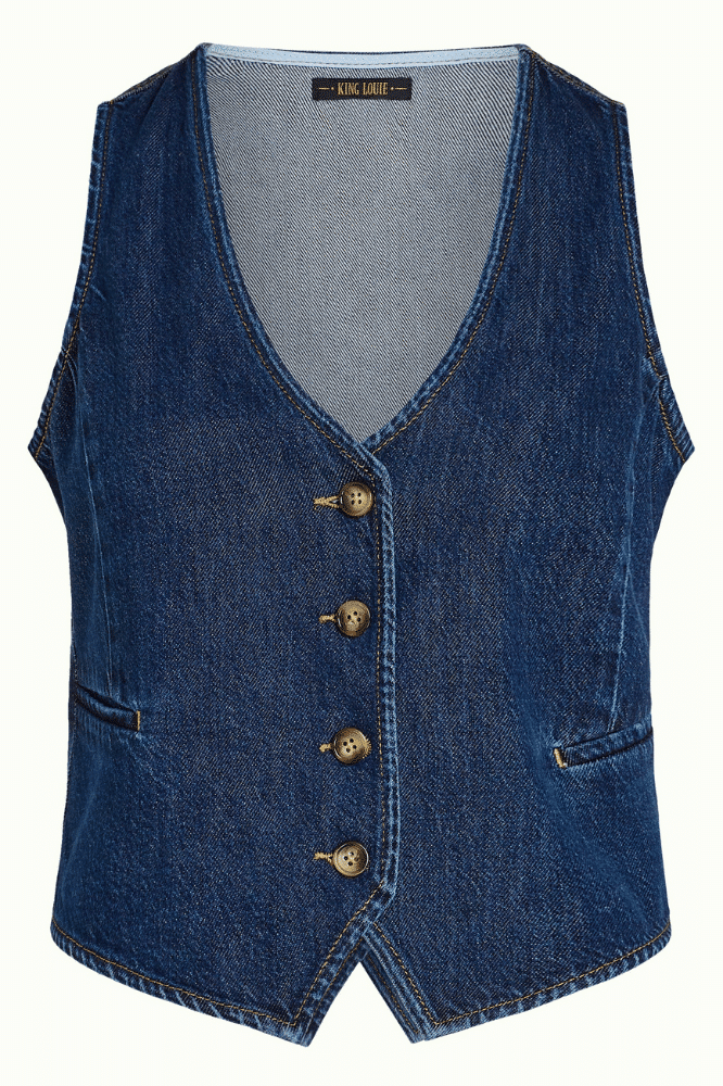 King Louie Gilet Playa Denim - La Vie en Rose Damesmode