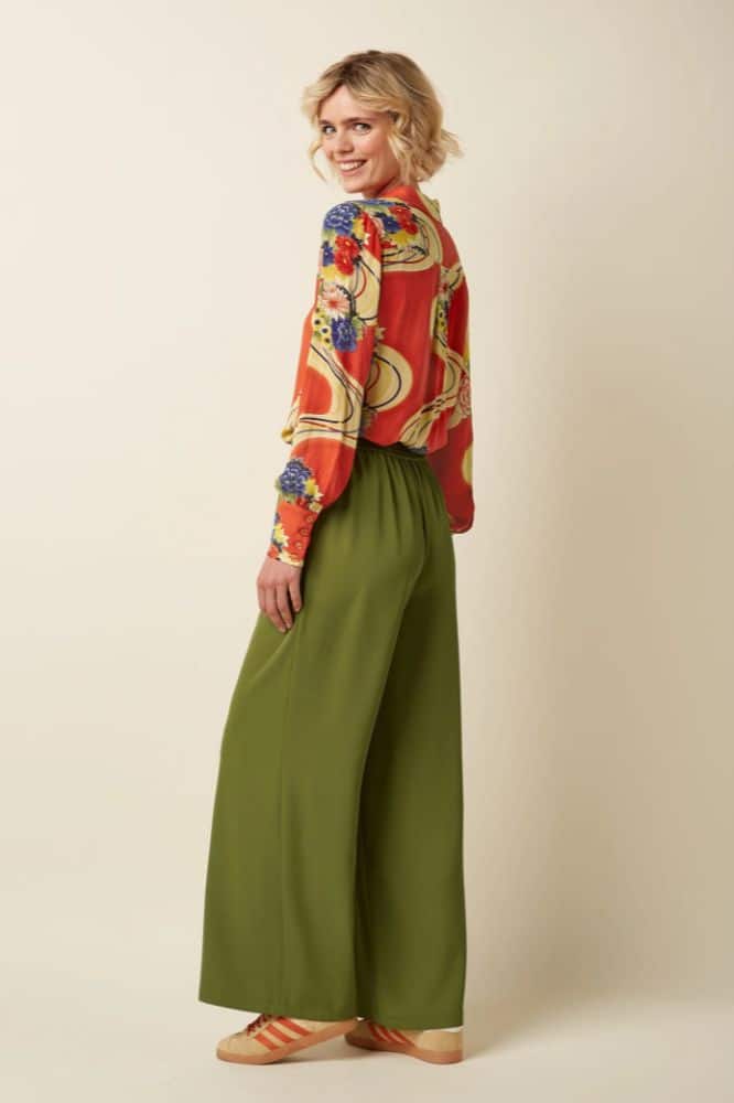 King Louie Irma Pants Fanna Woodbine Green - La Vie en Rose Damesmode (1)