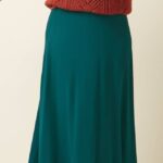King Louie Juno Midi Skirt Milano Crepe Spruced Green - La Vie en Rose Damesmode