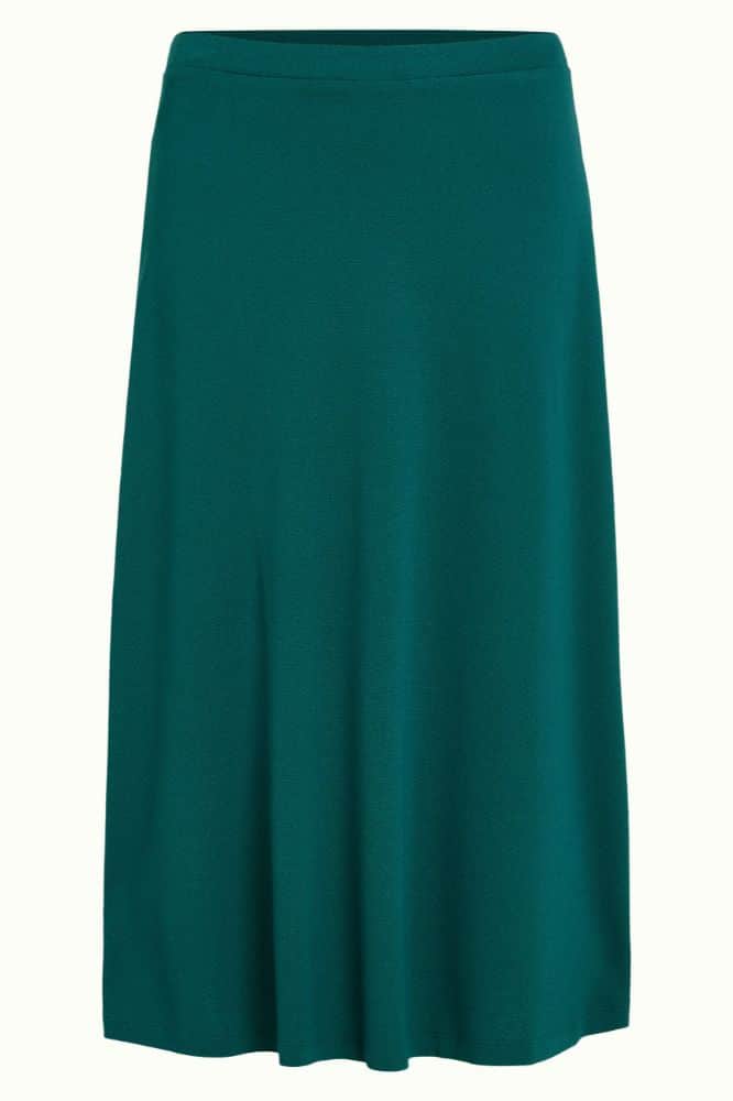 King Louie Juno Midi Skirt Milano Crepe Spruced Green - La Vie en Rose Damesmode