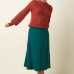 King Louie Juno Midi Skirt Milano Crepe Spruced Green - La Vie en Rose Damesmode