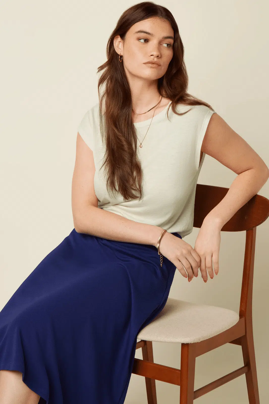 King Louie Juno Skirt Milano Crepe Beacon Blue - La Vie en Rose Damesmode