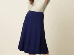 King Louie Juno Skirt Milano Crepe Beacon Blue - La Vie en Rose Damesmode