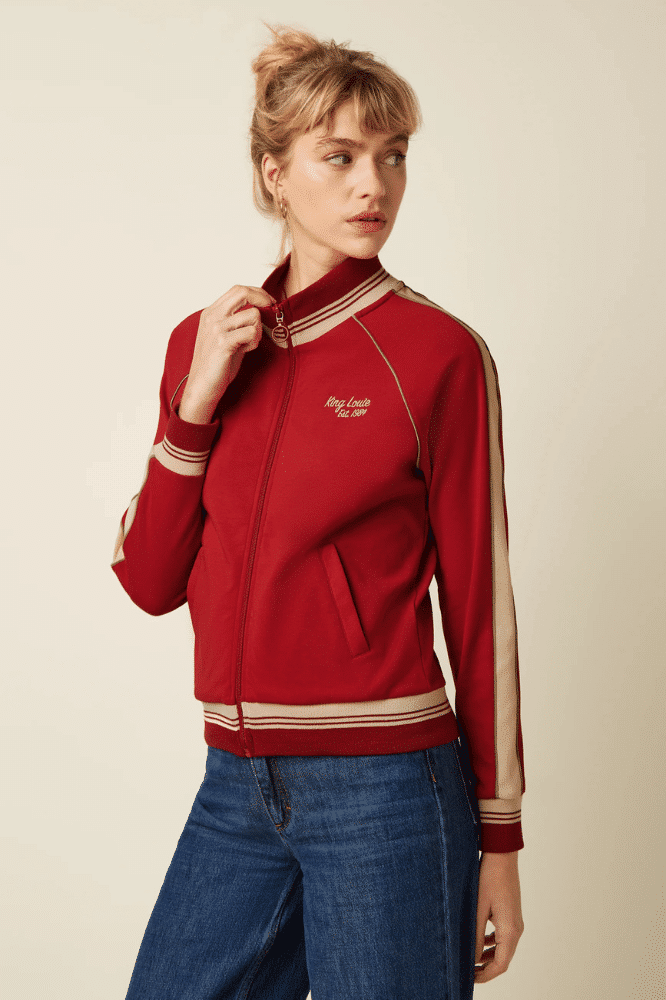 King Louie Lila Coljack Daytona Sweat Chili Red - La Vie en Rose Damesmode