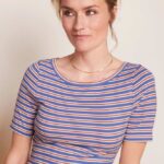 King Louie Lily Surf Stripe Baja Blue - La Vie en Rose Damesmode