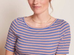 King Louie Lily Surf Stripe Baja Blue - La Vie en Rose Damesmode