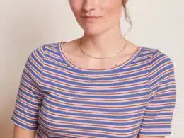 King Louie Lily Surf Stripe Baja Blue - La Vie en Rose Damesmode