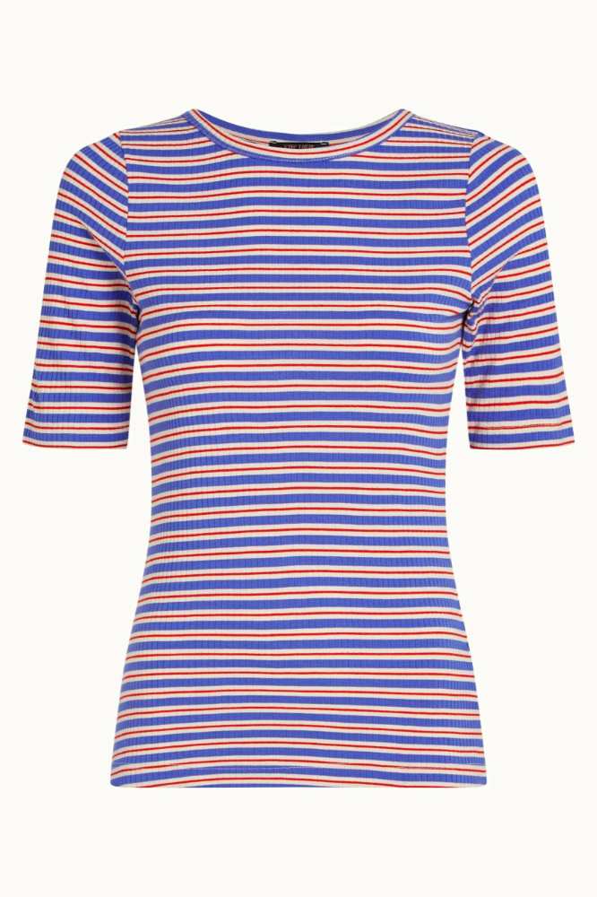 King Louie Lily Surf Stripe Baja Blue - La Vie en Rose Damesmode