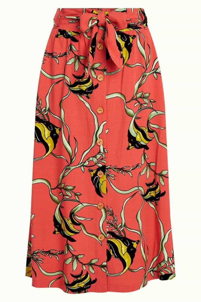 King Louie Lola Button Skirt Orne - La Vie en Rose Damesmode