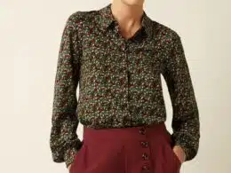 King Louie Maisie Blouse Mirth Jersey Rhubarb Red - La Vie en Rose Damesmode