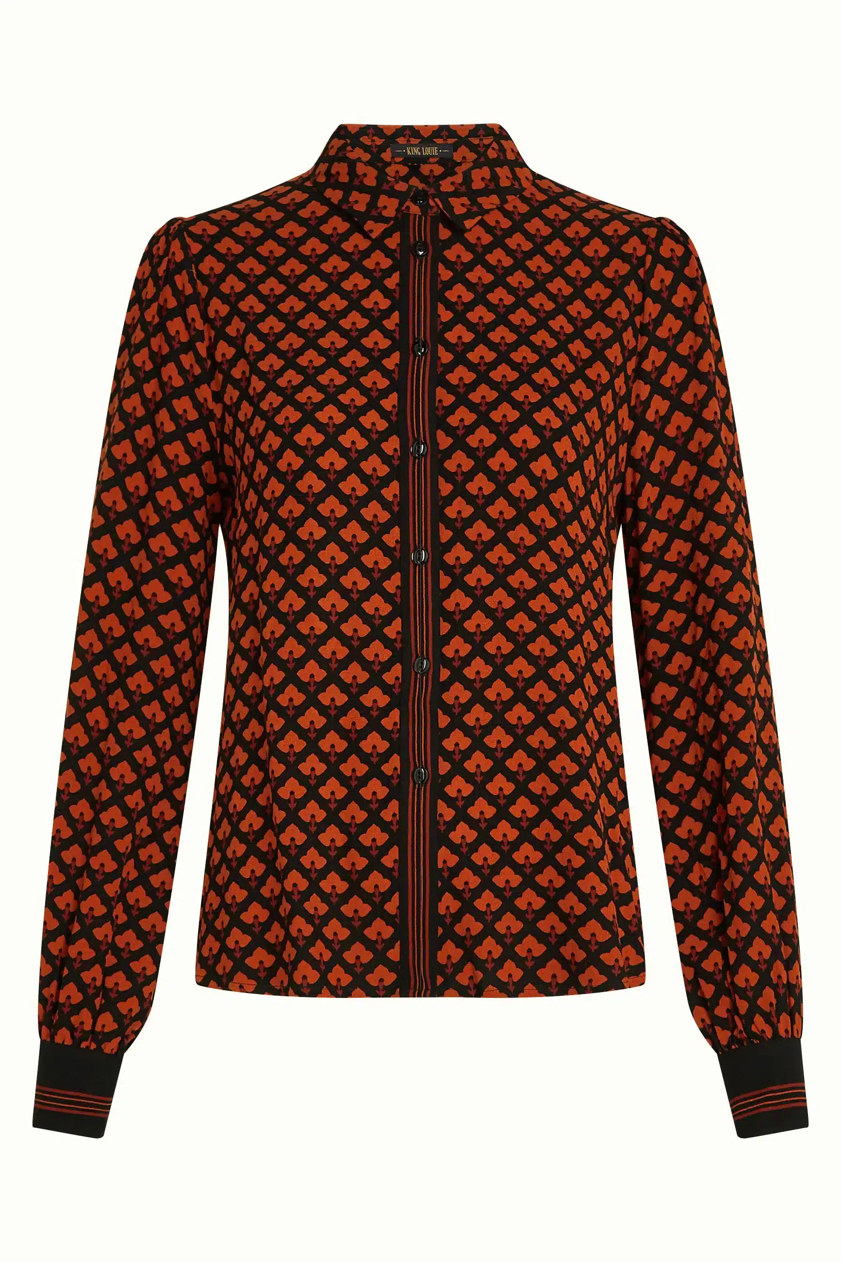 King Louie Maisie Blouse Moire Black