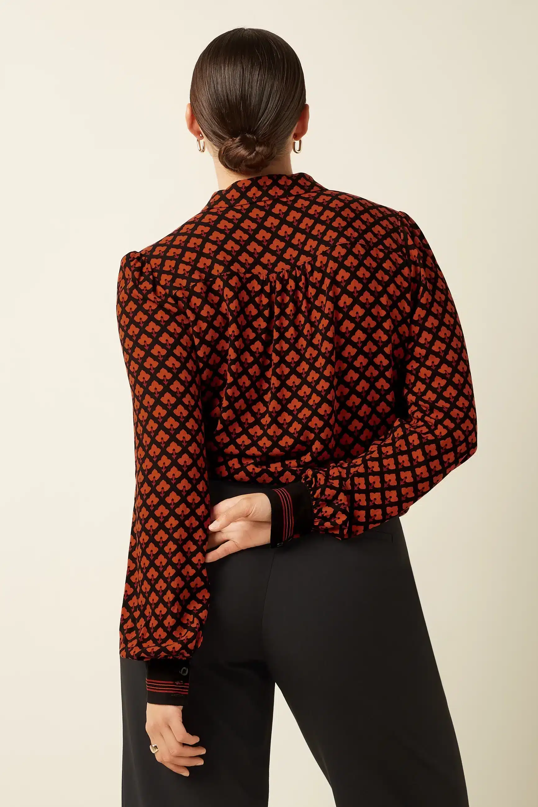 King Louie Maisie Blouse Moire Black