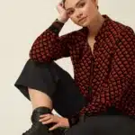 King Louie Maisie Blouse Moire Black