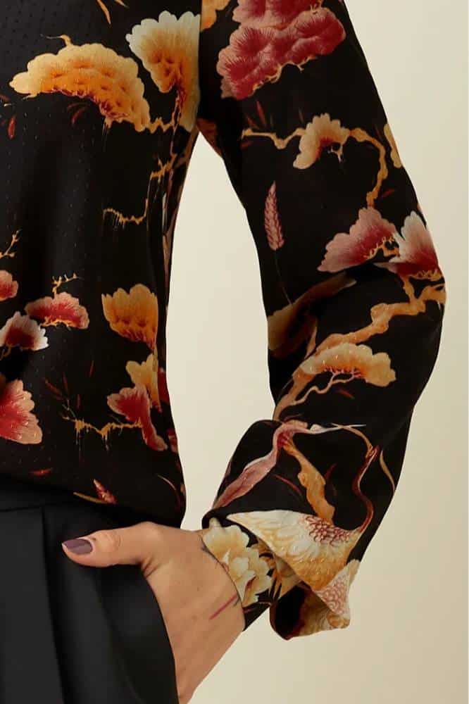 King Louie Maisie Blouse Neve Black - La Vie en Rose Damesmode