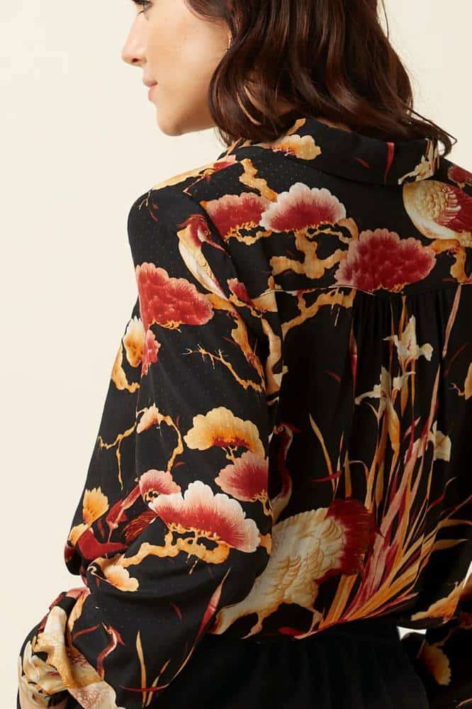 King Louie Maisie Blouse Neve Black - La Vie en Rose Damesmode