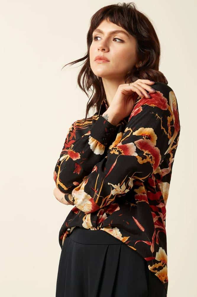 King Louie Maisie Blouse Neve Black - La Vie en Rose Damesmode