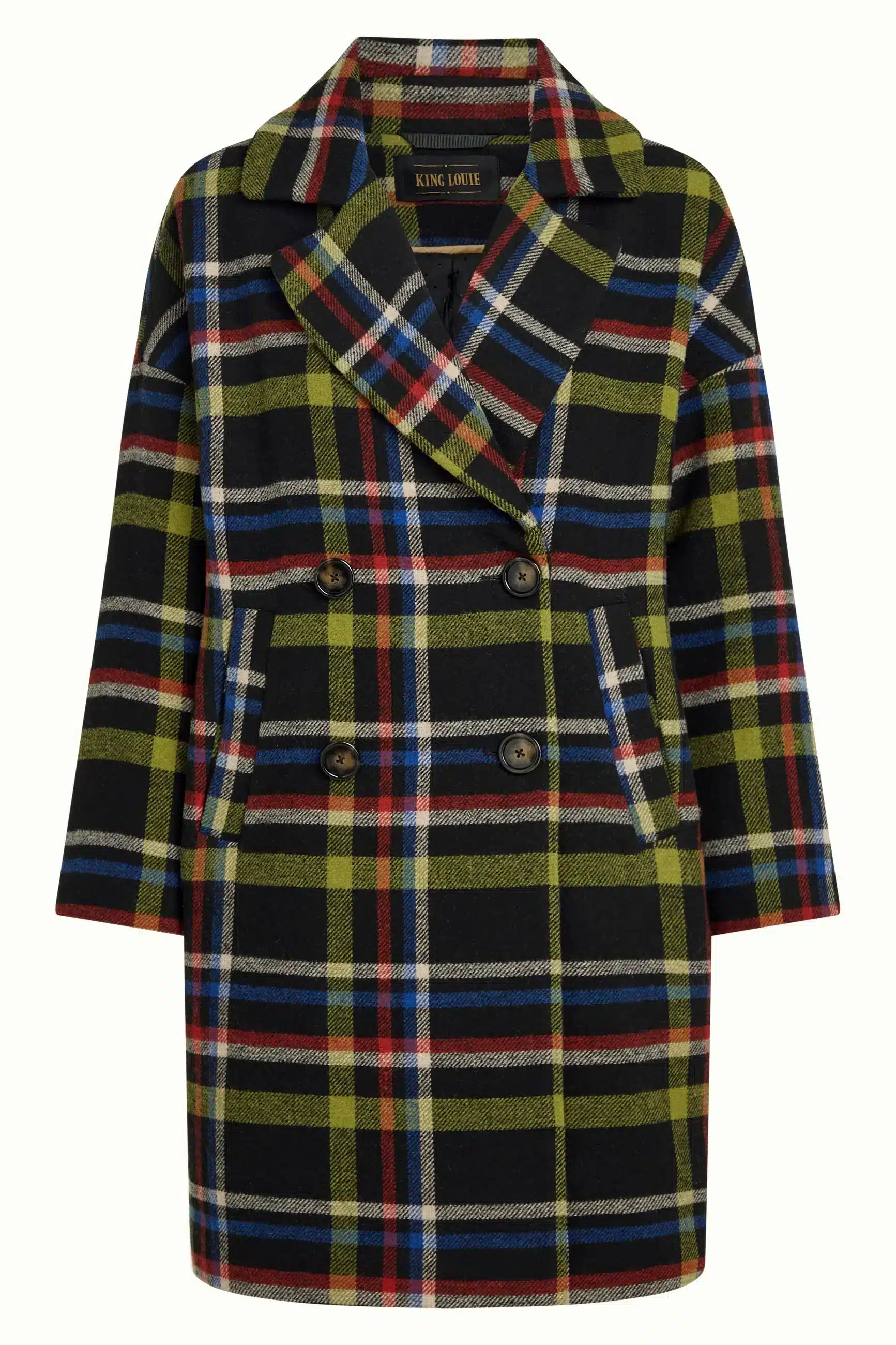 King Louie Nia Coat Karly Check Black