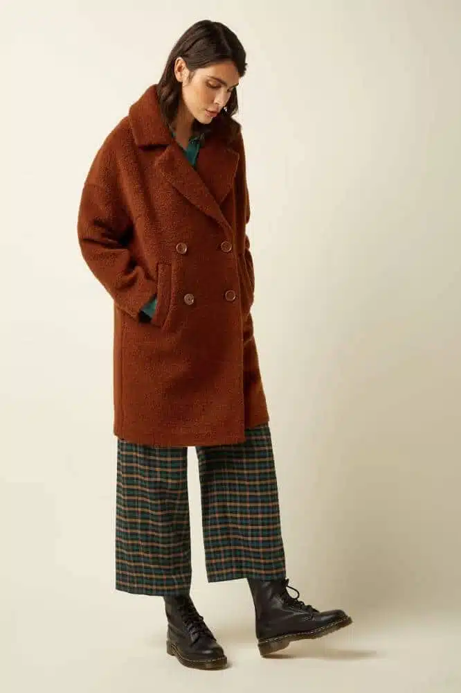 King Louie Nia Coat Nerlino Patina Brown - La Vie en Rose Damesmode