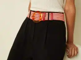 King Louie Striped Belt Chili Red - La Vie en Rose Damesmode