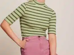 King Louie Turtle Top Seaside Stripe Dark Citron - La Vie en Rose Damesmode